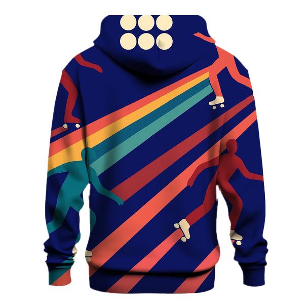Retro Roller Rink Night graphic hoodies