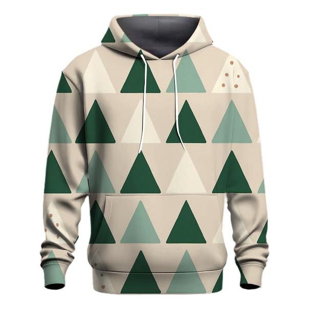 Nordic Pine Triangle Pattern designer hoodies