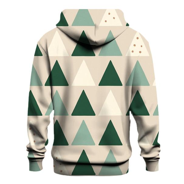 Nordic Pine Triangle Pattern designer hoodies