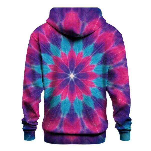 Magenta Cyan Mandala Wheel pullover hoodies