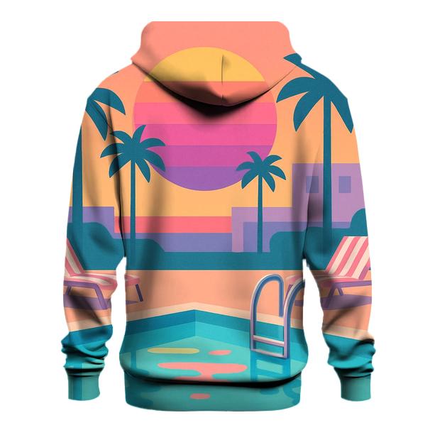 Retro Poolside Sunset hoodie designs