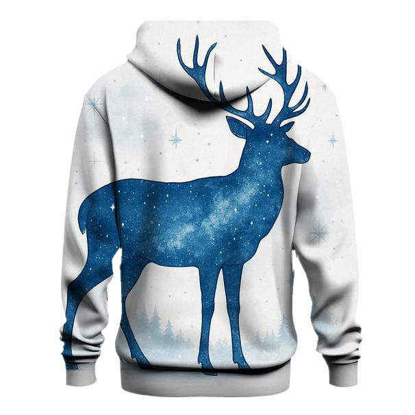 Celestial Double Exposure Deer zip-up hoodies