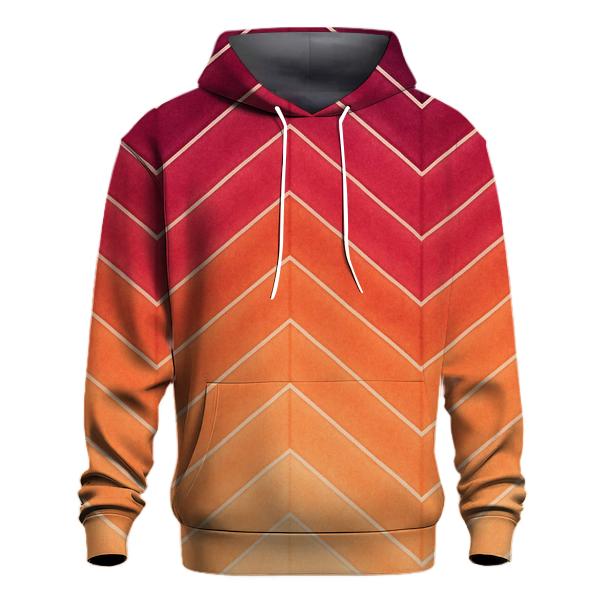 Sunset Chevron Accordion Fold graphic hoodies