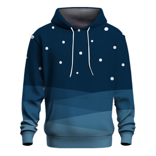 Midnight Snowfall Bands embroidered hoodies