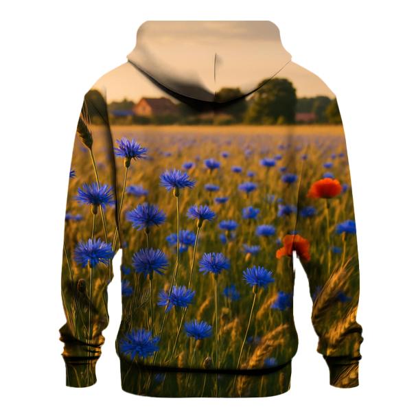 Sunlit Field Of Heritage Wheat And Cornflowers hoodie trends