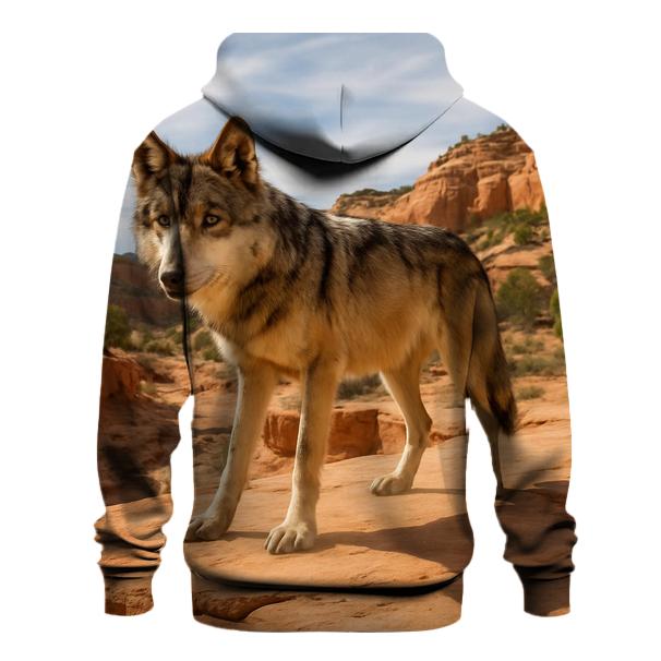 Mexican Wolf In High Desert Canyon designer hoodies