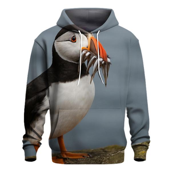 Atlantic Puffin In Sea Cliffs premium hoodies