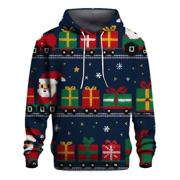 Santa Express Train Track Rows Design pullover hoodies