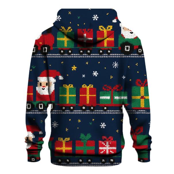 Santa Express Train Track Rows Design pullover hoodies