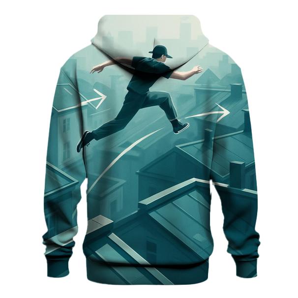 City Rooftop Parkour Sprint hoodie designs