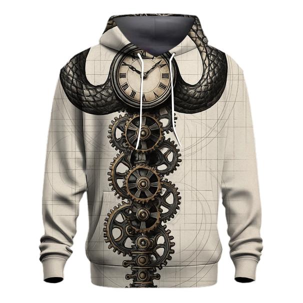 Clockwork Spine Ouroboros custom hoodies