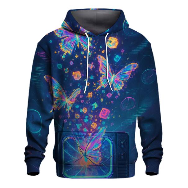 Cascade Of Glitch Butterflies hoodies fashion