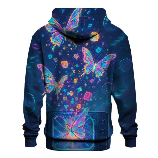 Cascade Of Glitch Butterflies hoodies fashion