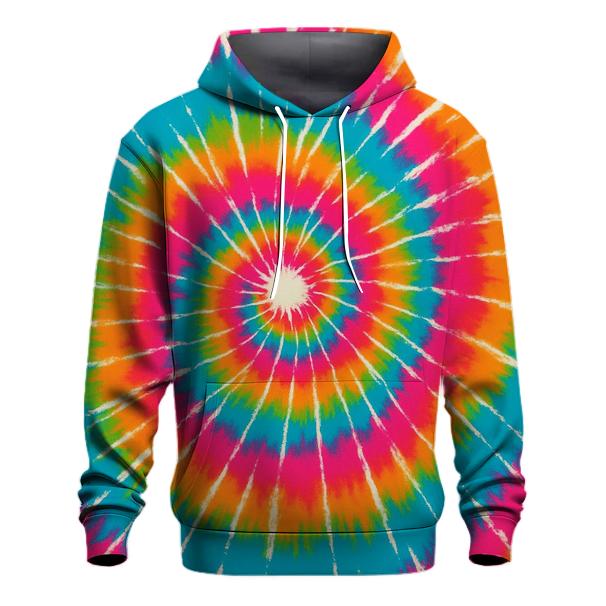 Neon Spiral With Resist Speckles zip-up hoodies