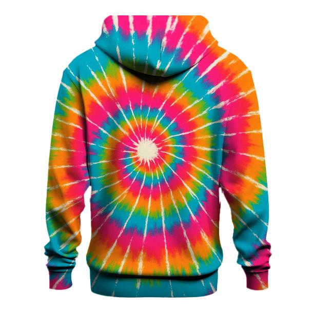Neon Spiral With Resist Speckles zip-up hoodies