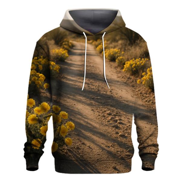 Desert Marigolds Along A Dusty Road embroidered hoodies