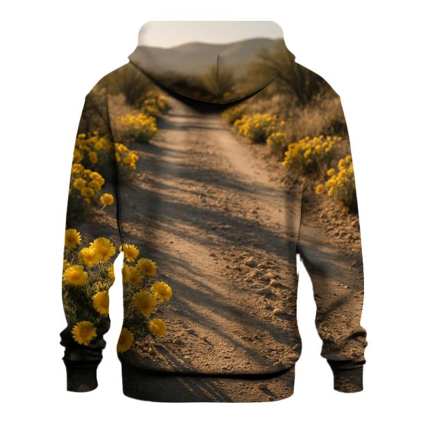 Desert Marigolds Along A Dusty Road embroidered hoodies