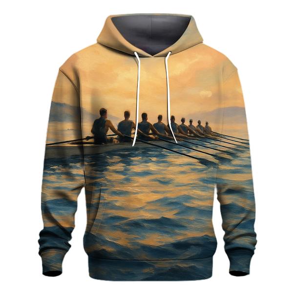 Coastal Rowing Sunrise Power printed hoodies