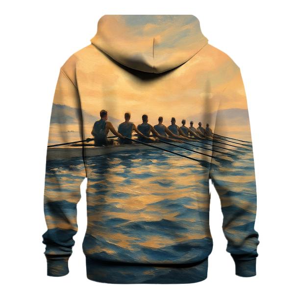 Coastal Rowing Sunrise Power printed hoodies