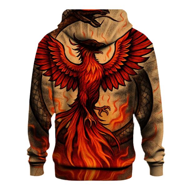Phoenix Crowned Ouroboros zip-up hoodies