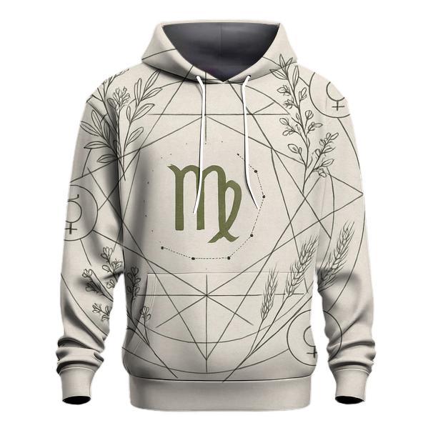 Virgo Crystal Grid Star Blueprint lightweight hoodies
