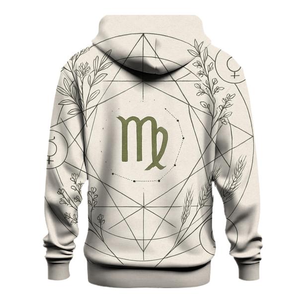 Virgo Crystal Grid Star Blueprint lightweight hoodies