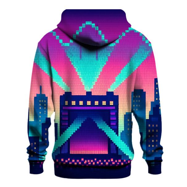 Pixel Stage Skyline designer hoodies