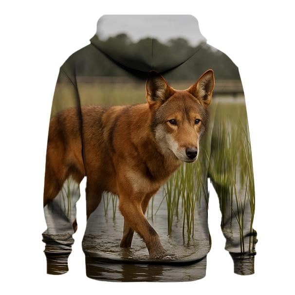 Red Wolf In Coastal Wetland Marsh hoodie designs