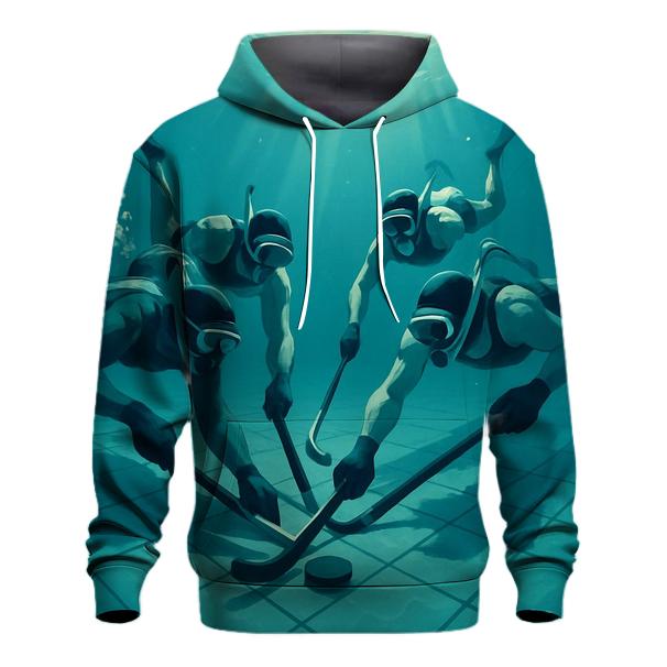 Underwater Hockey Arena Glow pullover hoodies
