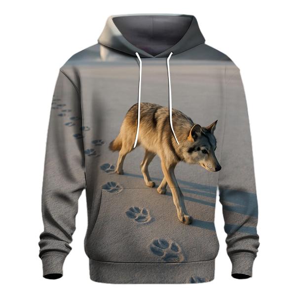 Wolf Tracks On Fresh Volcanic Ash premium hoodies