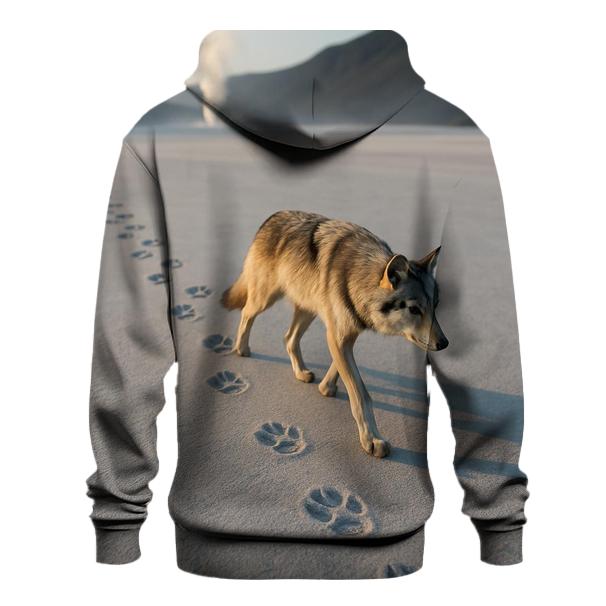 Wolf Tracks On Fresh Volcanic Ash premium hoodies