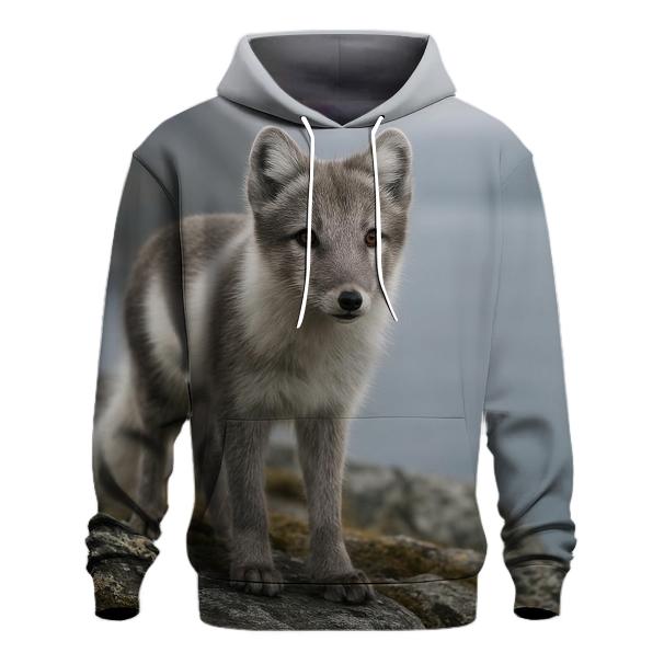 Arctic Fox On Tundra Ledge custom hoodies