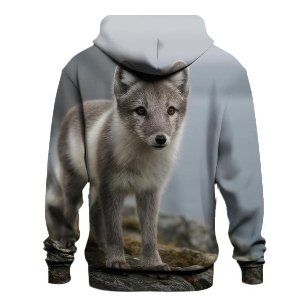 Arctic Fox On Tundra Ledge custom hoodies