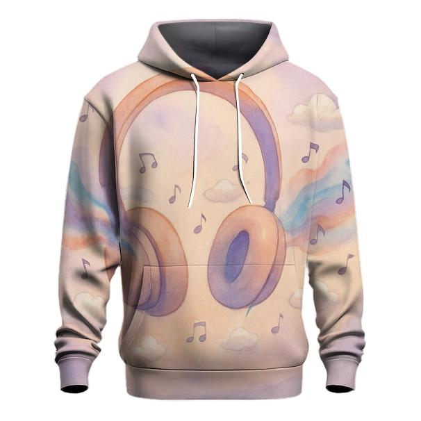 Pastel Headphone Cloudscape zip-up hoodies