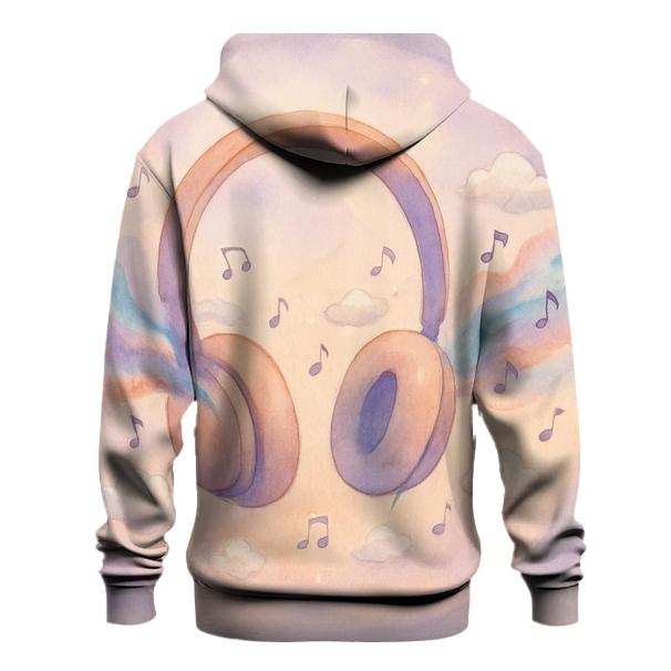 Pastel Headphone Cloudscape zip-up hoodies