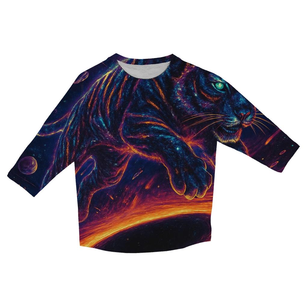 Astral Tiger On The Event Horizon designer 3/4 sleeve blouses