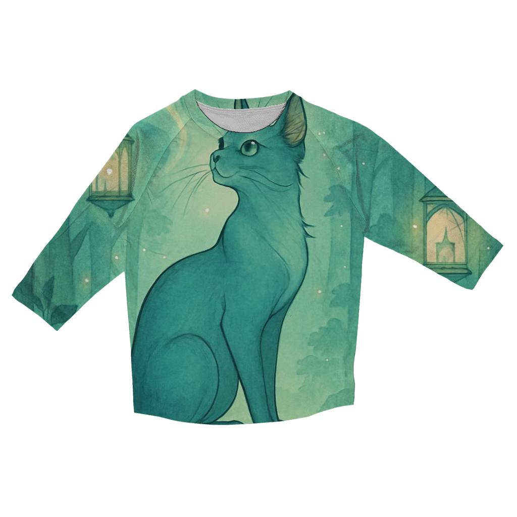 Aurora Lantern Forest Cat casual three quarter sleeve shirts