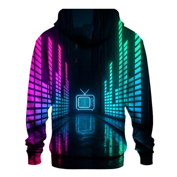 Neon Equalizer Alley graphic hoodies