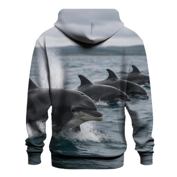 Bottlenose Dolphins In Coastal Surge zip-up hoodies