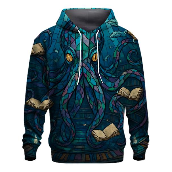 Kaleidoscope Kraken Library heavyweight hoodies