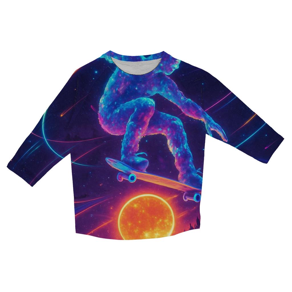 Nebula Skater On Solar Rings custom 3/4 sleeve shirts