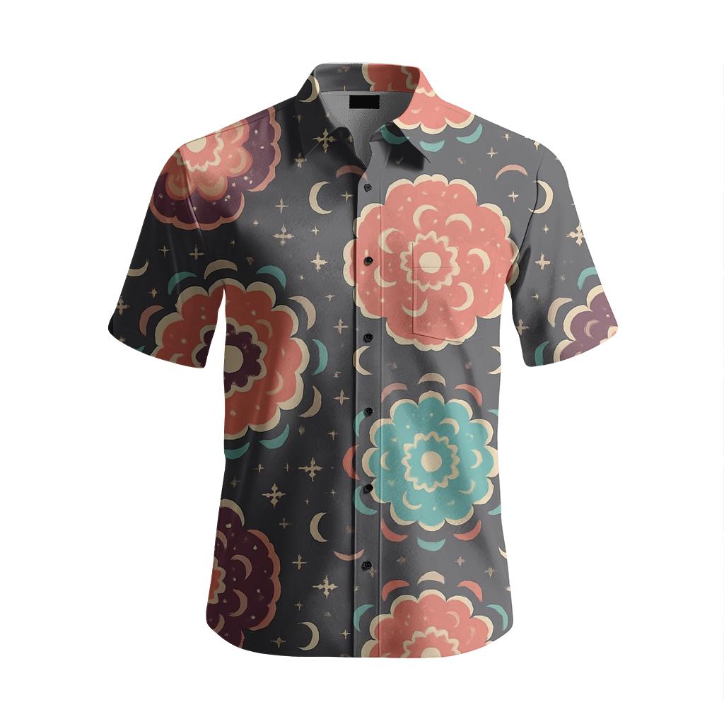 Nebula Blossom Suzani Medallions custom embroidered shirts