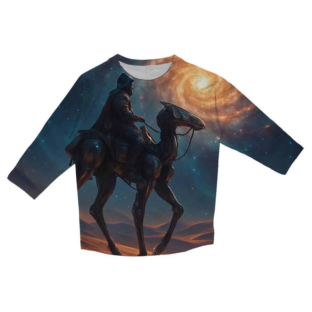 Starlit Nomad Crossing The Orion Dunes casual three quarter sleeve shirts