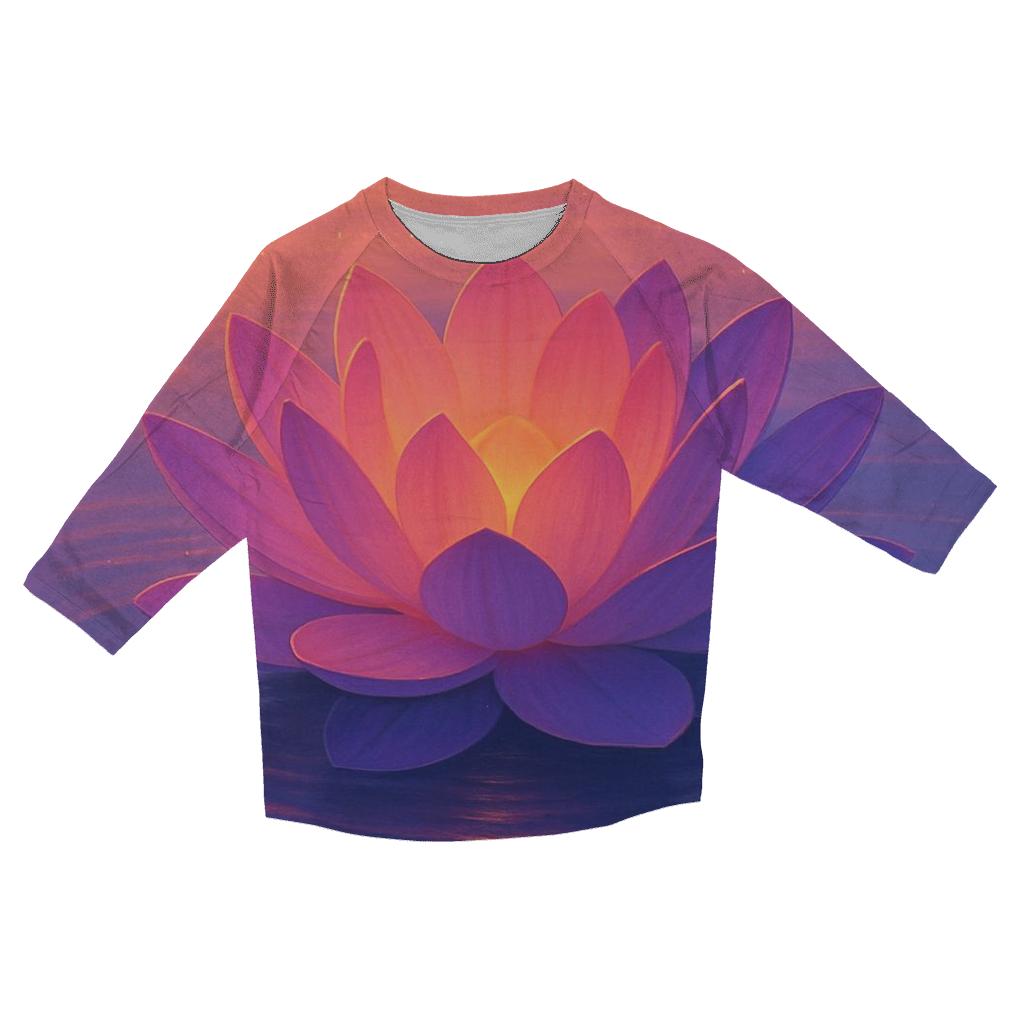 Petals In The Last Light printed three quarter sleeve shirts