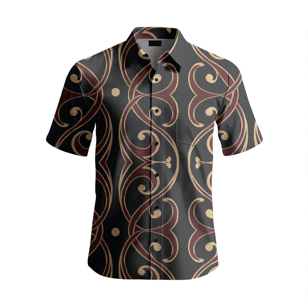 Quasar Arabesque Filigree embroidered logo shirts