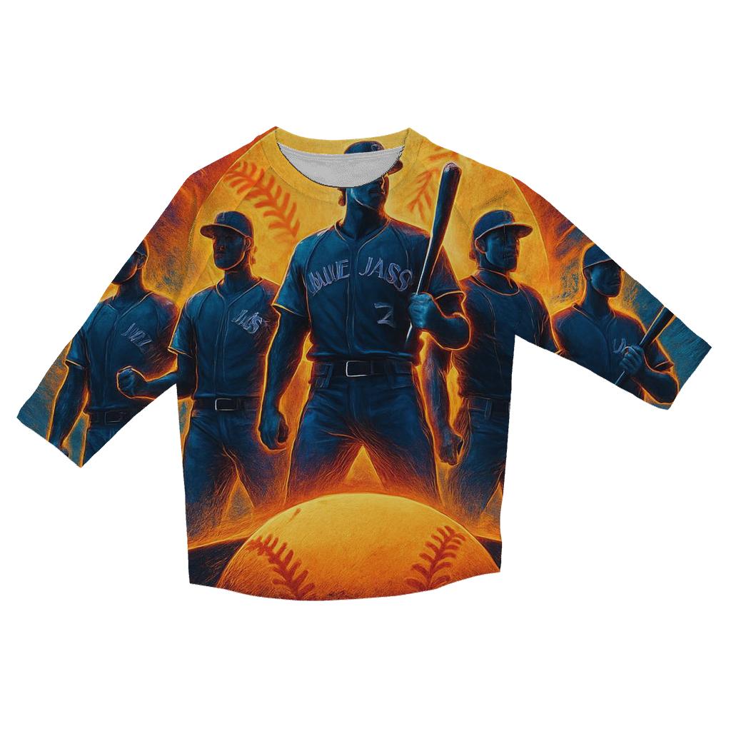 Blue Jays Solar Burst Lineup fashion 3/4 sleeve shirts