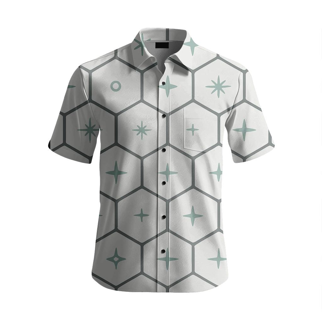 Stellar Hex Grid Circuit personalized embroidery shirts