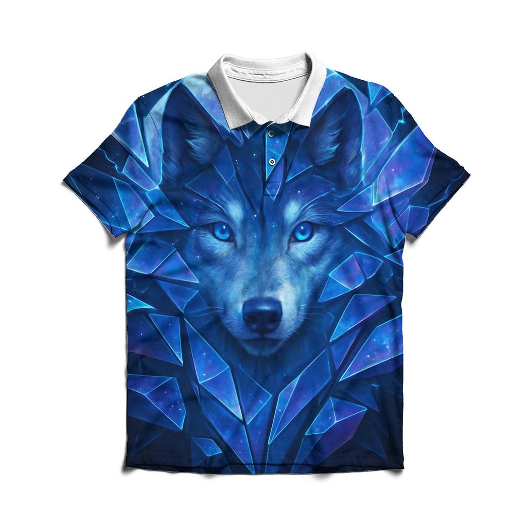 Lunar Prism Wolf Guardian custom polo shirts