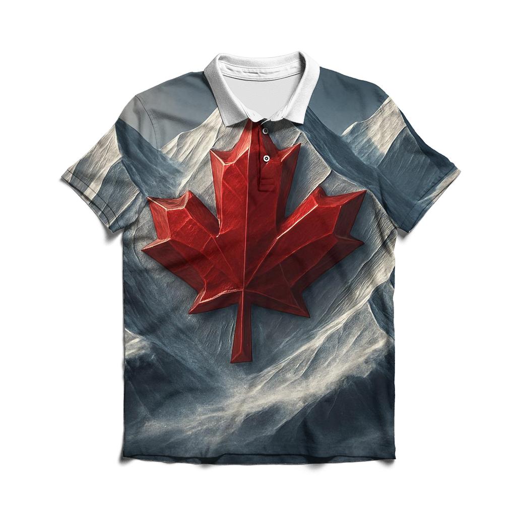 Canadian_Metallic_Maple_Peaks embroidered polo tops
