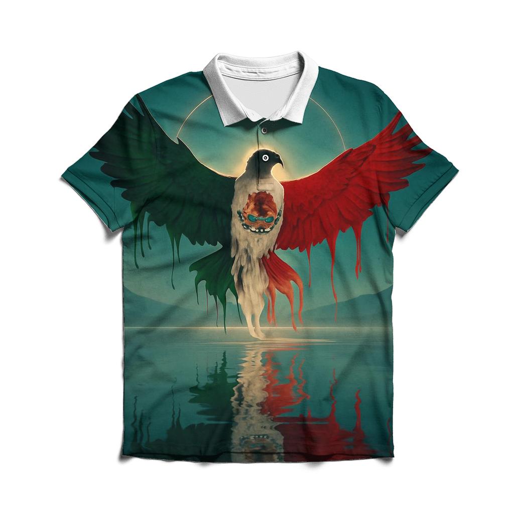 Mexican_Eagle_Sky_Over_Lacustre embroidered polo tops